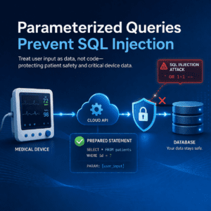 Parameterized Queries for Medical Device Cybersecurity (SQLi)